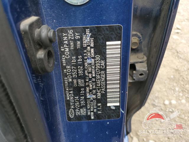 KMHCT4AE9FU799330 2015 HYUNDAI ACCENT photo no. 12