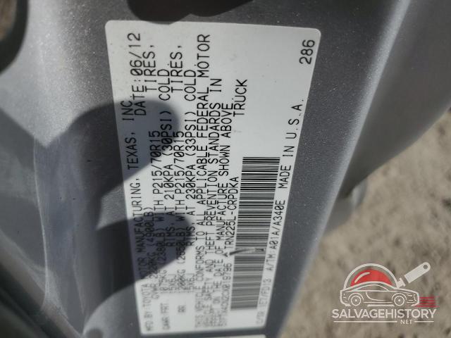 5TFTX4CN2CX019796 2012 TOYOTA TACOMA photo no. 12