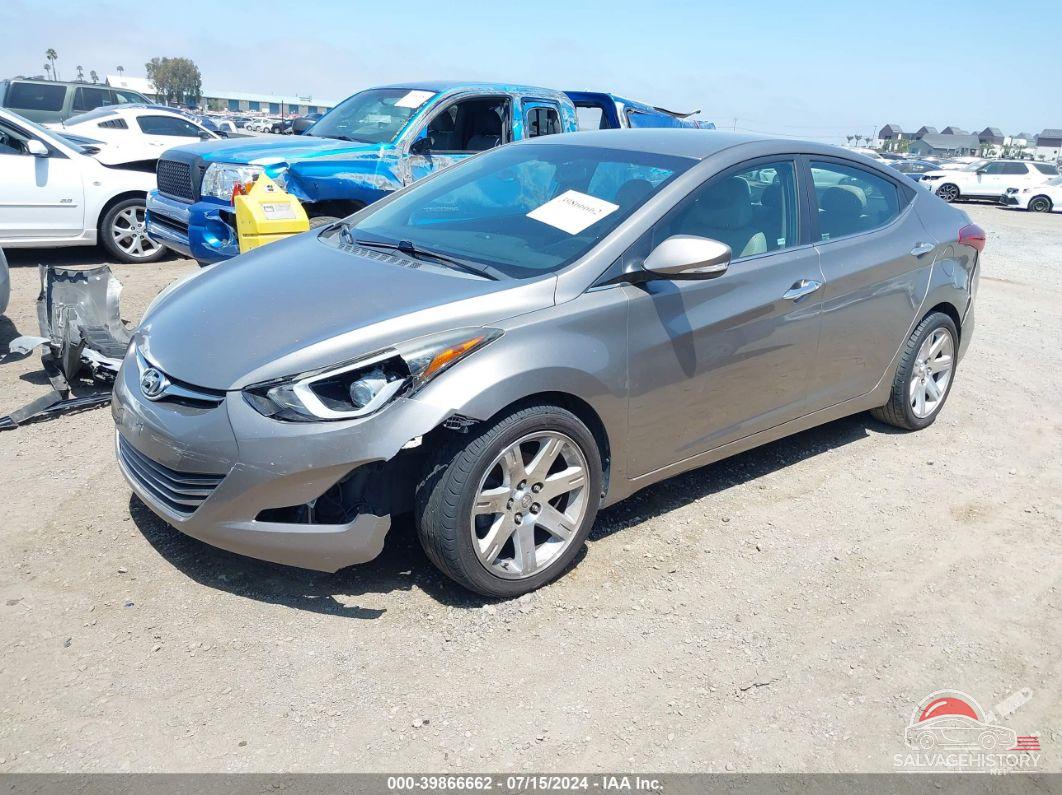 5NPDH4AE3EH465877 2014 HYUNDAI ELANTRA photo no. 2