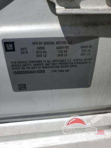 1G6DG5EG0A0143390 2010 CADILLAC CTS photo no. 12
