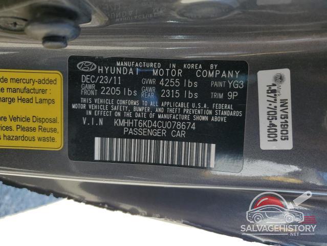 KMHHT6KD4CU078674 2012 HYUNDAI GENESIS photo no. 12