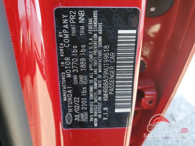 KMHRB8A39NU199618 2022 HYUNDAI VENUE photo no. 12