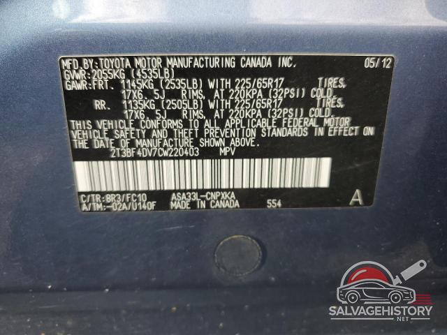 2T3BF4DV7CW220403 2012 TOYOTA RAV4 photo no. 14