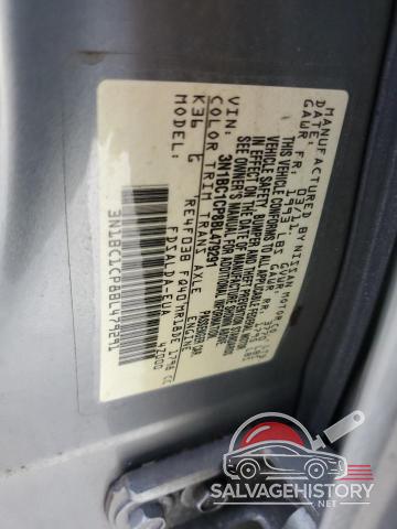 3N1BC1CP8BL479291 2011 NISSAN VERSA photo no. 12