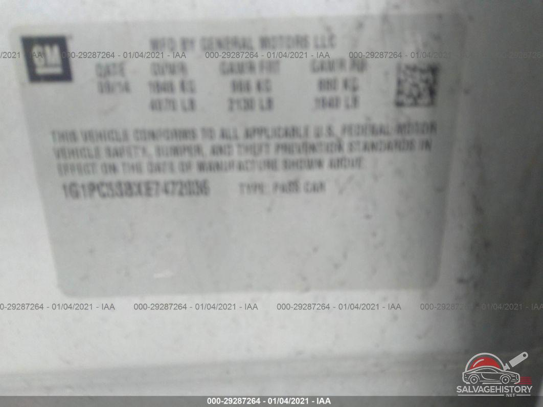 1G1PC5SBXE7472036 2014 CHEVROLET CRUZE photo no. 9