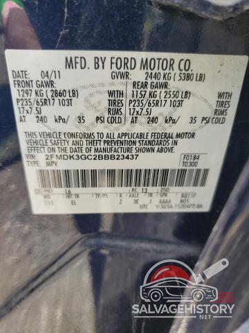 2FMDK3GC2BBB23437 2011 FORD EDGE photo no. 13