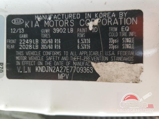 KNDJN2A27E7709363 2014 KIA SOUL photo no. 12