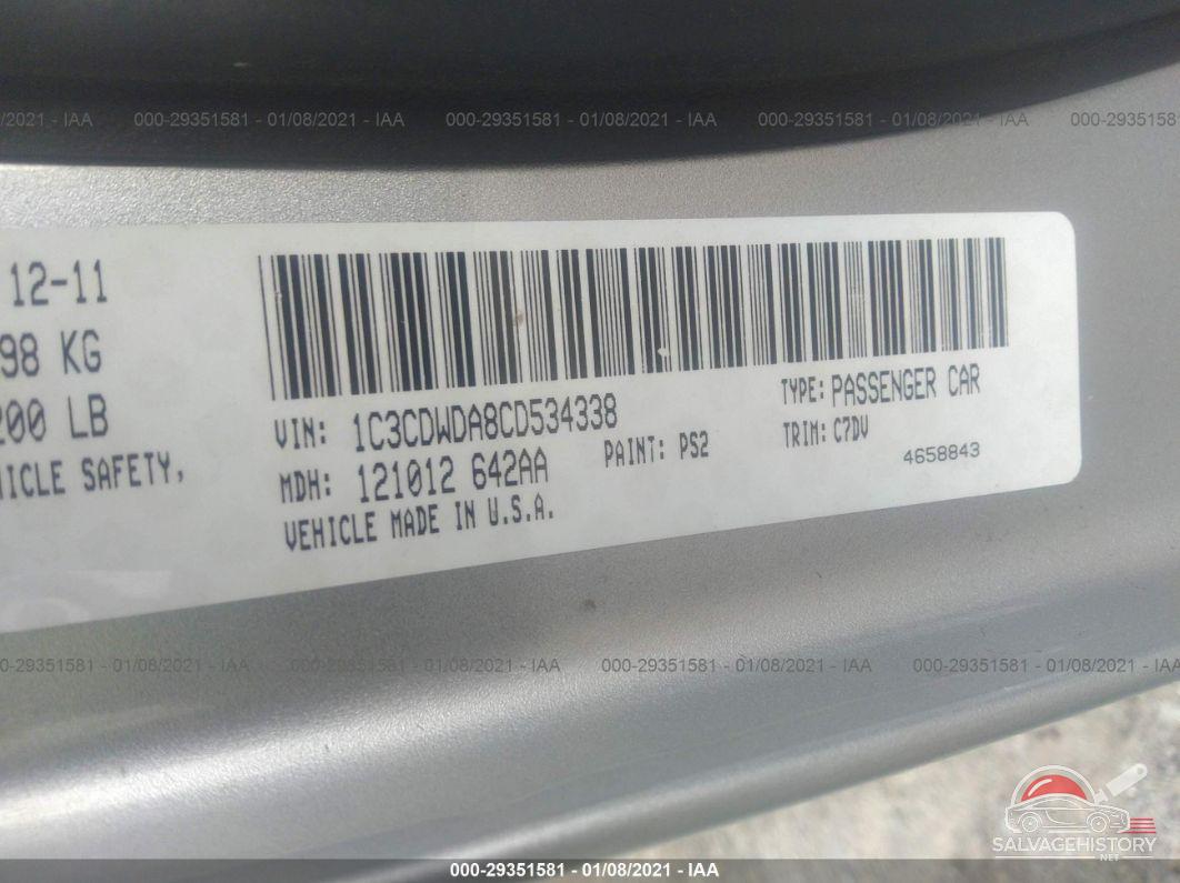 1C3CDWDA8CD534338 2012 DODGE CALIBER photo no. 9