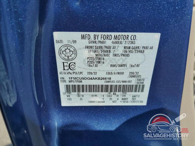 1FMCU9DG4AKB26618 2010 FORD ESCAPE photo no. 13
