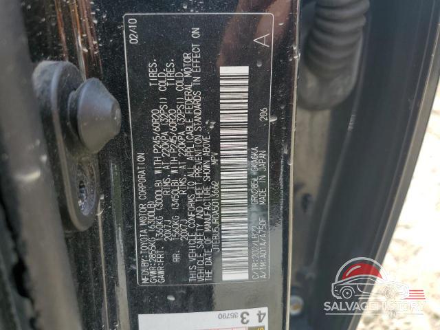 JTEBU5JR0A5013662 2010 TOYOTA 4RUNNER photo no. 13