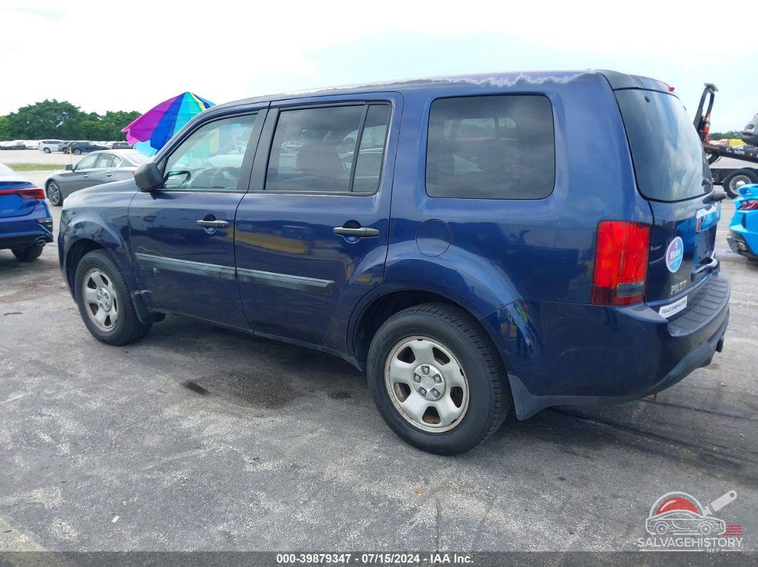 5FNYF3H20DB009992 2013 HONDA PILOT photo no. 3