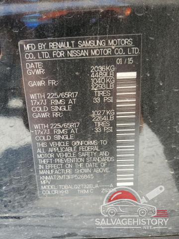 KNMAT2MT3FP526845 2015 NISSAN ROGUE photo no. 13