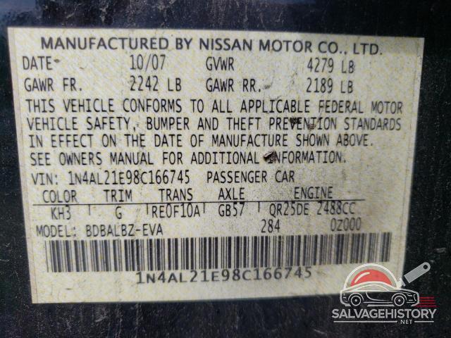 1N4AL21E98C166745 2008 NISSAN ALTIMA photo no. 12