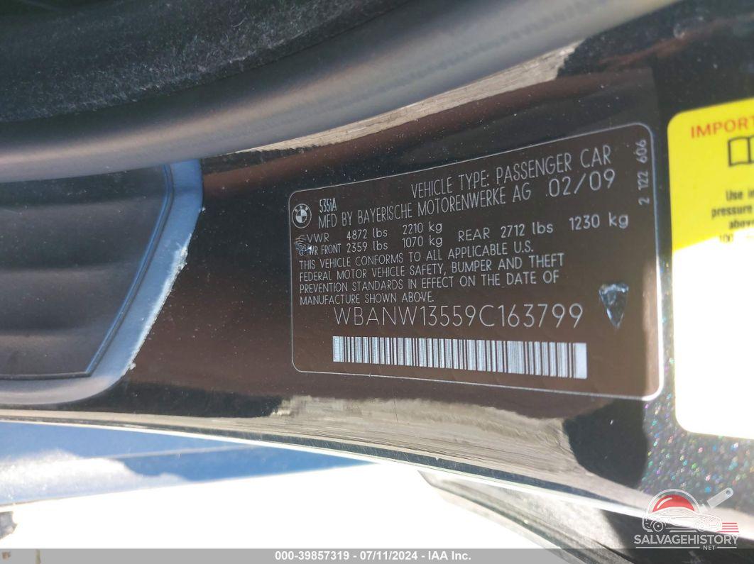 WBANW13559C163799 2009 BMW 535I photo no. 9