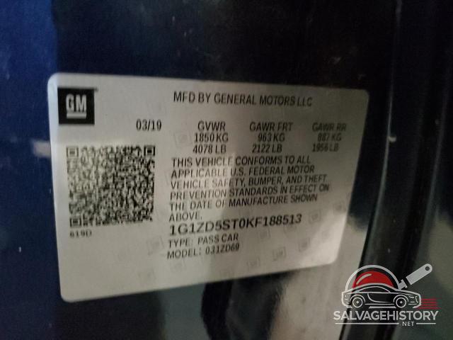 1G1ZD5ST0KF188513 2019 CHEVROLET MALIBU photo no. 12