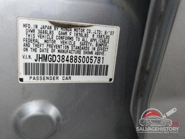 JHMGD38488S005781 2008 HONDA FIT photo no. 12