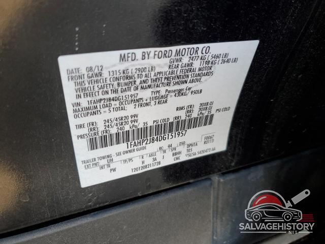 1FAHP2J84DG151957 2013 FORD TAURUS photo no. 12