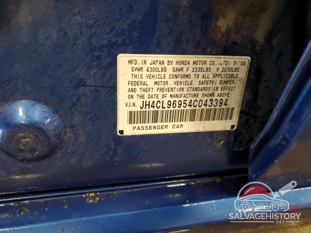 JH4CL96954C043394 2004 ACURA TSX photo no. 12