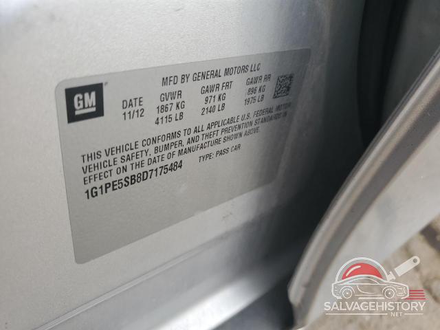 1G1PE5SB8D7175484 2013 CHEVROLET CRUZE photo no. 12