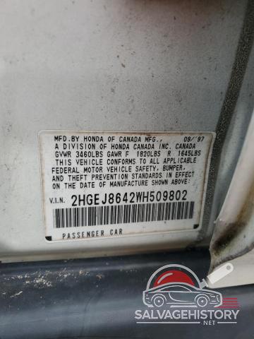 2HGEJ8642WH509802 1998 HONDA CIVIC photo no. 12
