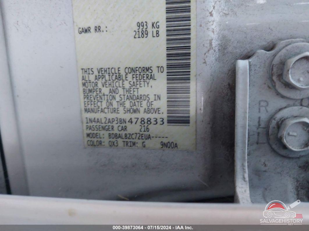 1N4AL2AP3BN478833 2011 NISSAN ALTIMA photo no. 9