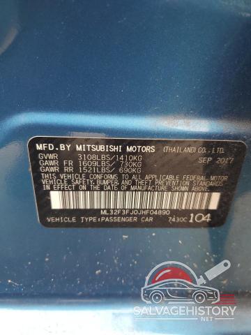 ML32F3FJ0JHF04890 2018 MITSUBISHI MIRAGE photo no. 12