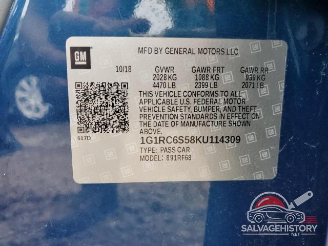 1G1RC6S58KU114309 2019 CHEVROLET VOLT photo no. 12