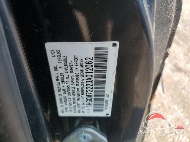 1HGCM72223A012062 2003 HONDA ACCORD photo no. 12