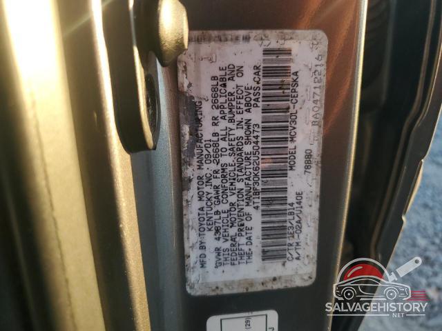 4T1BF30K62U504473 2002 TOYOTA CAMRY photo no. 12