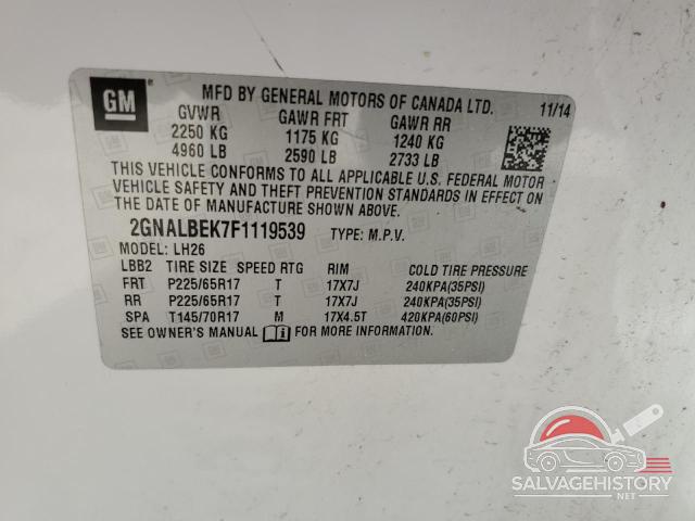 2GNALBEK7F1119539 2015 CHEVROLET EQUINOX photo no. 13