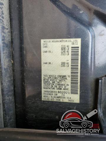1N4AA5AP2CC802021 2012 NISSAN MAXIMA photo no. 12