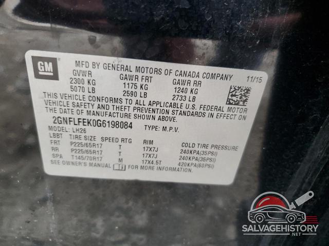 2GNFLFEK0G6198084 2016 CHEVROLET EQUINOX photo no. 12