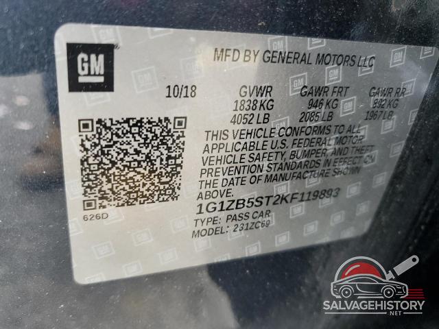 1G1ZB5ST2KF119893 2019 CHEVROLET MALIBU photo no. 13