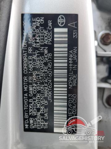 JTKKT624160145178 2006 TOYOTA SCION photo no. 12