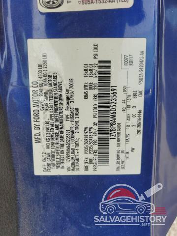 1ZVBP8AM6D5235691 2013 FORD ALL Models photo no. 12