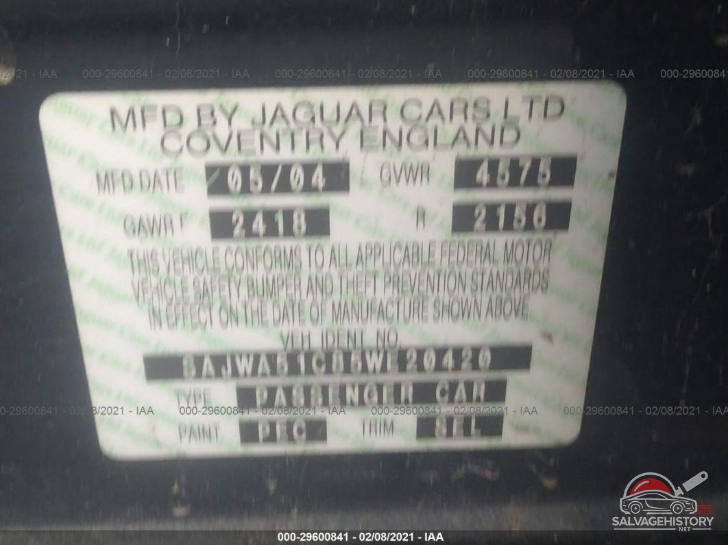SAJWA51C85WE20420 2005 JAGUAR X-TYPE photo no. 9