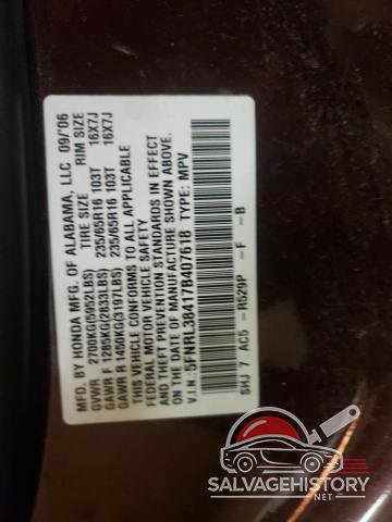 5FNRL38417B407618 2007 HONDA All Models photo no. 14