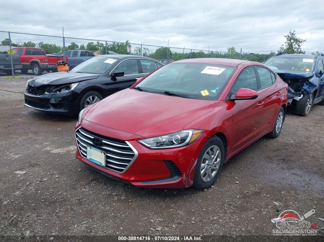 KMHD74LFXHU400538 2017 HYUNDAI ELANTRA photo no. 2
