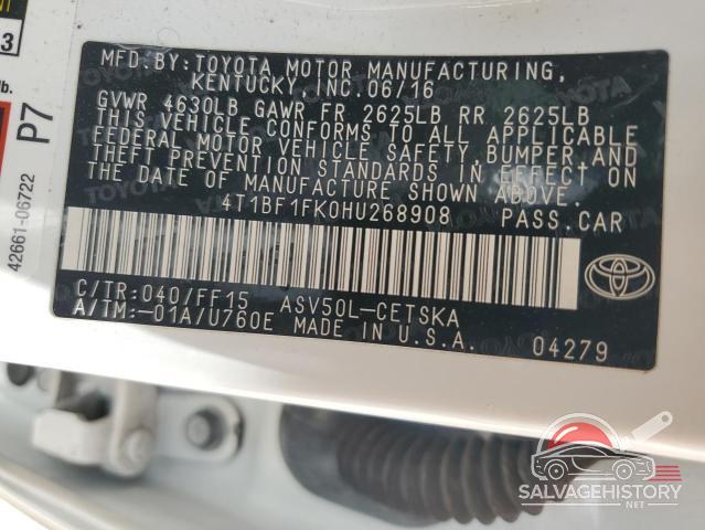 4T1BF1FK0HU268908 2017 TOYOTA CAMRY photo no. 13