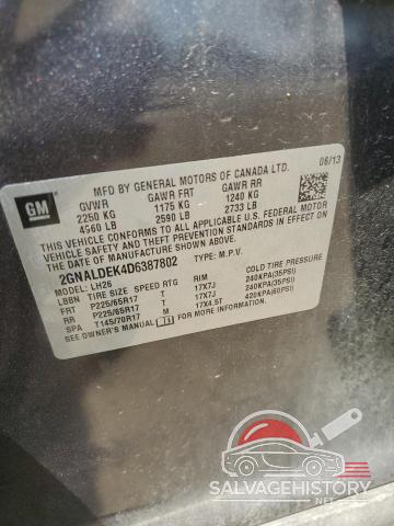 2GNALDEK4D6387802 2013 CHEVROLET EQUINOX photo no. 12