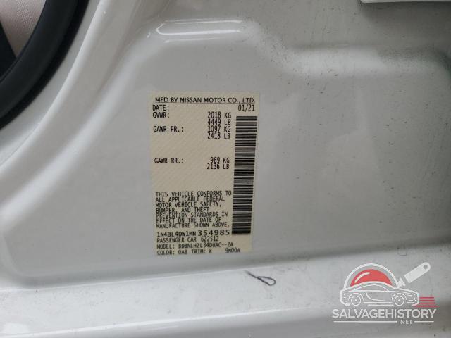 1N4BL4DW1MN354985 2021 NISSAN ALTIMA photo no. 12