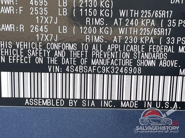4S4BSAFC9K3246908 2019 SUBARU OUTBACK photo no. 10