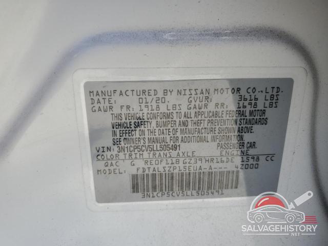 3N1CP5CV5LL505491 2020 NISSAN KICKS photo no. 12