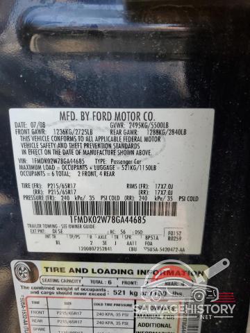 1FMDK02W78GA44685 2008 FORD TAURUS photo no. 13