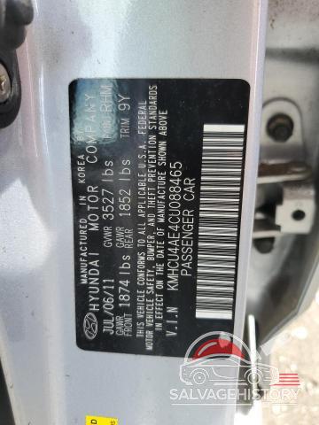 KMHCU4AE4CU088465 2012 HYUNDAI ACCENT photo no. 12
