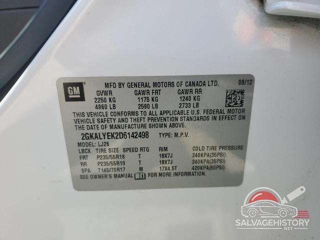 2GKALYEK2D6142498 2013 GMC TERRAIN photo no. 12
