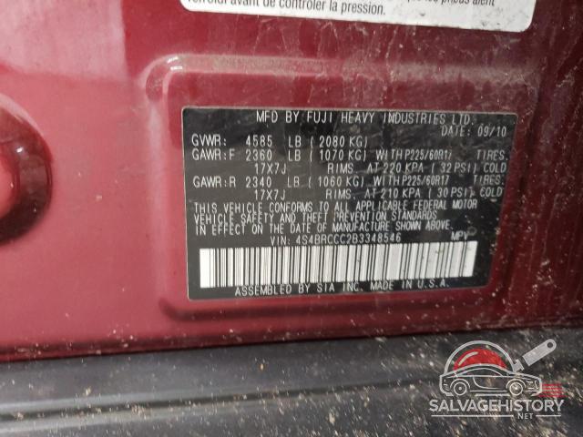 4S4BRCCC2B3348546 2011 SUBARU OUTBACK photo no. 12