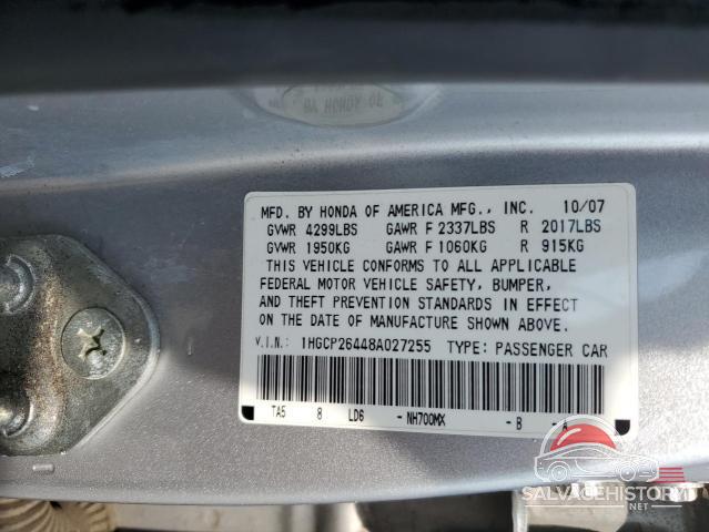 1HGCP26448A027255 2008 HONDA ACCORD photo no. 13