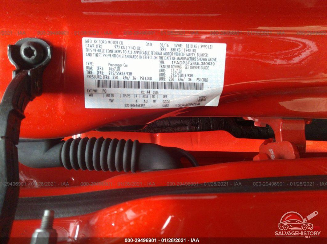 1FADP3F24GL350639 2016 FORD FOCUS photo no. 9