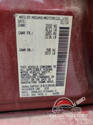 1N4AL3AP5EC265906 2014 NISSAN ALTIMA photo no. 12